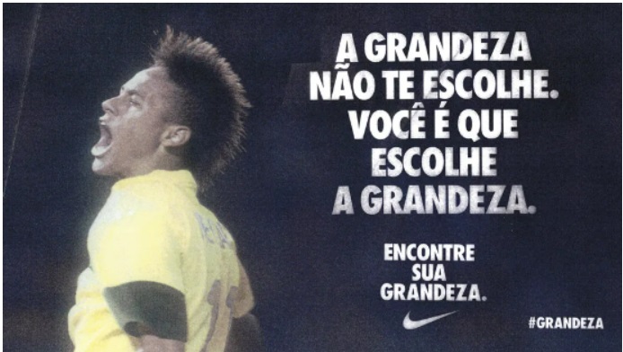 Campanha da Nike com o atleta Neymar vibrando
