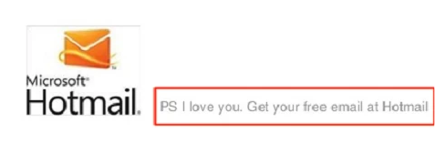 Print tela Hotmail com o incentivo para as pessoas abrirem sua conta