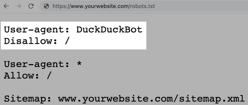 Print do código robots.txt tirado no blog do Semrush