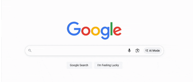 Print da tela de busca do Google com a opção de busca com AI Mode