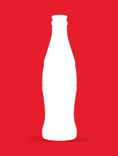 Print da silhueta da garrafa de Coca-Cola
