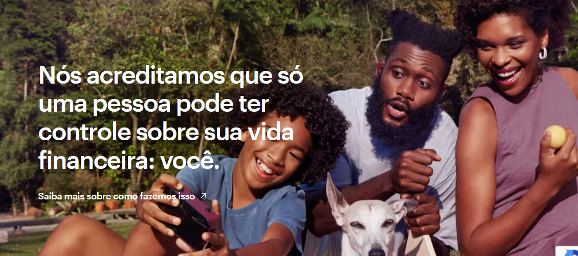Print site Nubank falando sobre controle da vida financeira