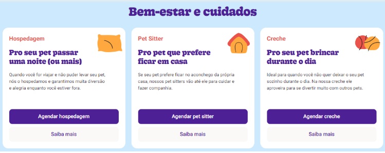 Print Petlove mostrando os benefícios de cuidar bem de um pet