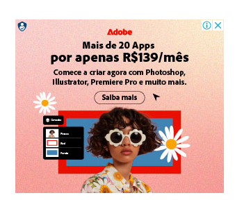 Print de um anúncio da Adobe