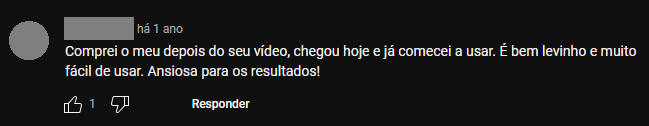 Print de um tweets dizendo que estão usando um produto por terem visto um review de outra pessoa