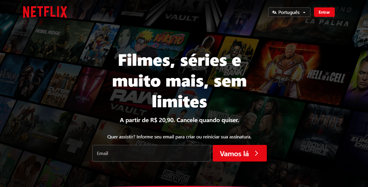 Print home da Netflix para desktop
